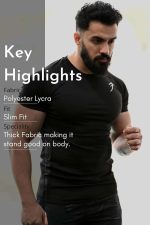 Round Neck Half Sleeves Gym Workout Solid Sports and Gym T-Shirt for Men - Image 5
