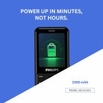 Philips All-New E2221 Sleek & Stylish |Keypad Mobile with 2.4" Screen|2500 MAH Battery | 2030mm Speaker| Wireless FM | Bright Torch| Digital Camera|Black - Image 7