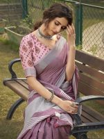 Satrani Women'S Cotton Self Woven Saree With Unstitched Blouse Piece - Image 2