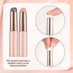 Hoyecl Silicone Lipstick Brush, 2 Pack Reusable Applicator With Cap, For Lip Balm, Gloss, Stick & Concealer - Image 3