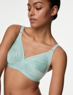 Marks & Spencer Womens Cotton Blend Embroidery Non Padded Wired Total Support Full Cup Bra