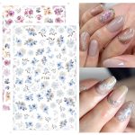 S.A.V.I 4 Sheets Self-Adhesive Floral Nail Stickers, Nail Decorations Fashion Accessories DIY Manicure - Image 3