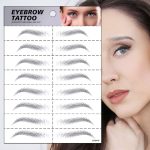 S.A.V.I 8 Pairs 6D Natural Look Eyebrow Styling Long Lasting Up to 7 Days Waterproof Temporary Tattoo Stickers - 1 Sheet (147)