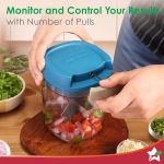Wonderchef Pulse Vegetable String Chopper | Vegetable Cutter | 900ml | 6 Sharp Stainless-steel Blades for Precise Cutting | Transparent Bowl | Anti-slip Design | 1-Year Warranty - Image 3