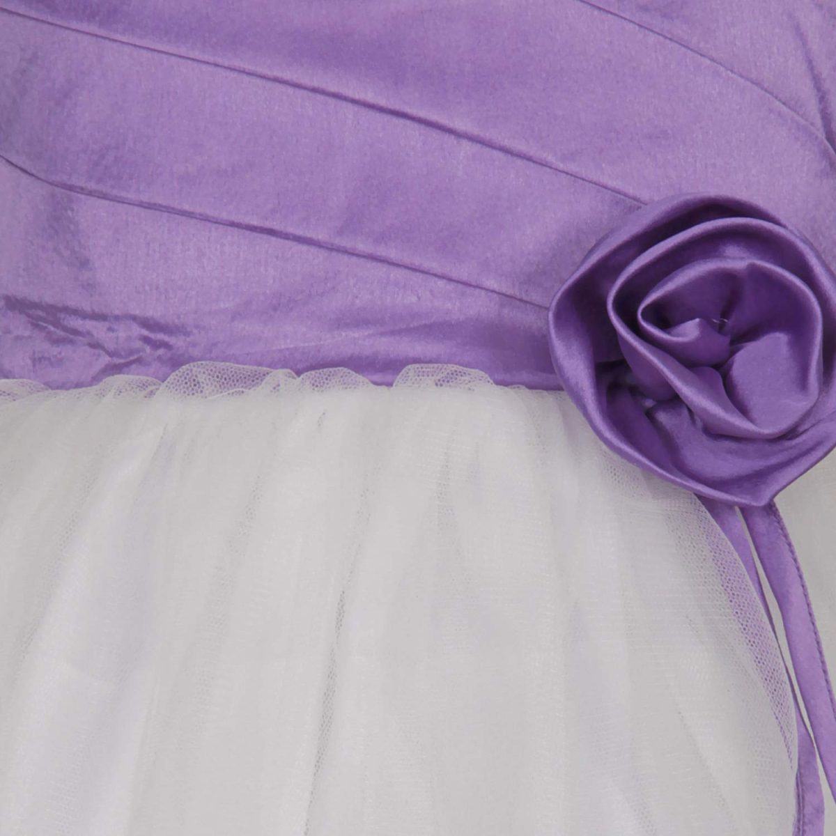 SOFYANA Girl's Satin A-Line Knee-Length Dress - Image 2