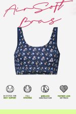 &Circus Airsoft Non Padded Sports Bra for Women | Active Wear Full Coverage Bra for Women | Comfy Full Coverage Lounge Bra | - Image 4
