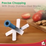 Wonderchef Pulse Vegetable String Chopper | Vegetable Cutter | 900ml | 6 Sharp Stainless-steel Blades for Precise Cutting | Transparent Bowl | Anti-slip Design | 1-Year Warranty - Image 4