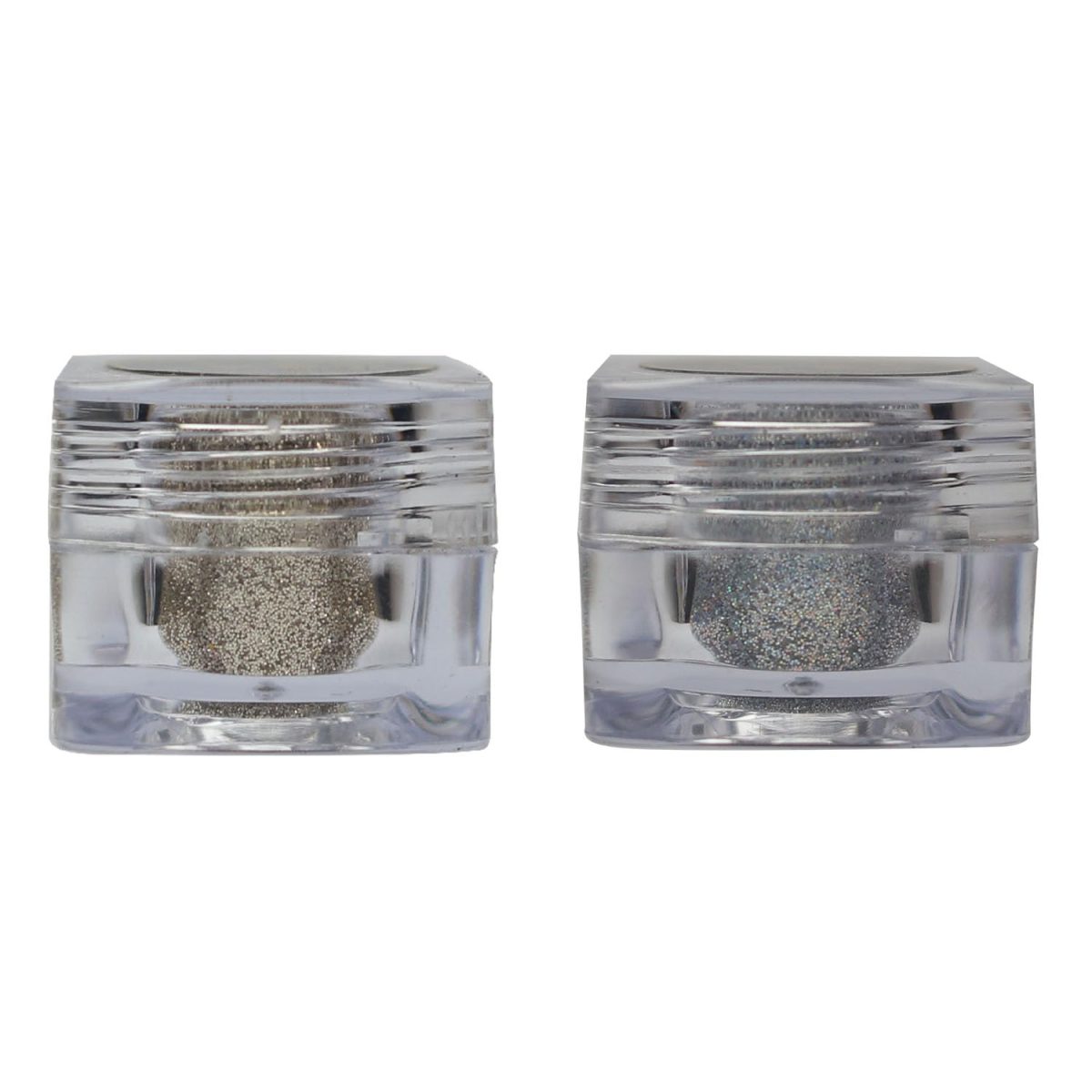 Professional Set of 2 Glitter Eyeshadow Loose HD Holographic Glitter Eyeshadow Pigment Mettalic Glitter (Light Shade) (Champagne Gold & Diamond Starlit)