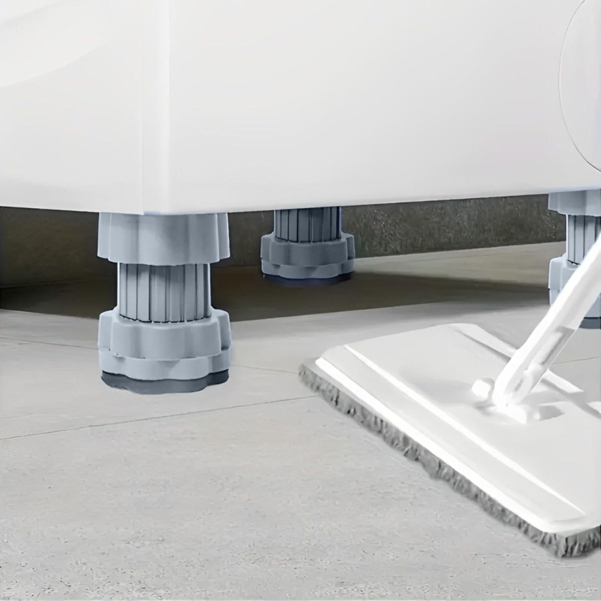 JD FRESH Washing Machine Vibration Pads/Bracket Base for Washing Machine/Refrigerator Stand with Height Adjustment Feet/Washing Machine Stand/Floor Trays - Grey (4 Pcs Set) - Image 4