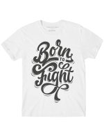 THREADCURRY Born to Fight | Motivational Inspirational Adventure Quote Cotton Graphic Printed Tshirt for Boys White - Image 5