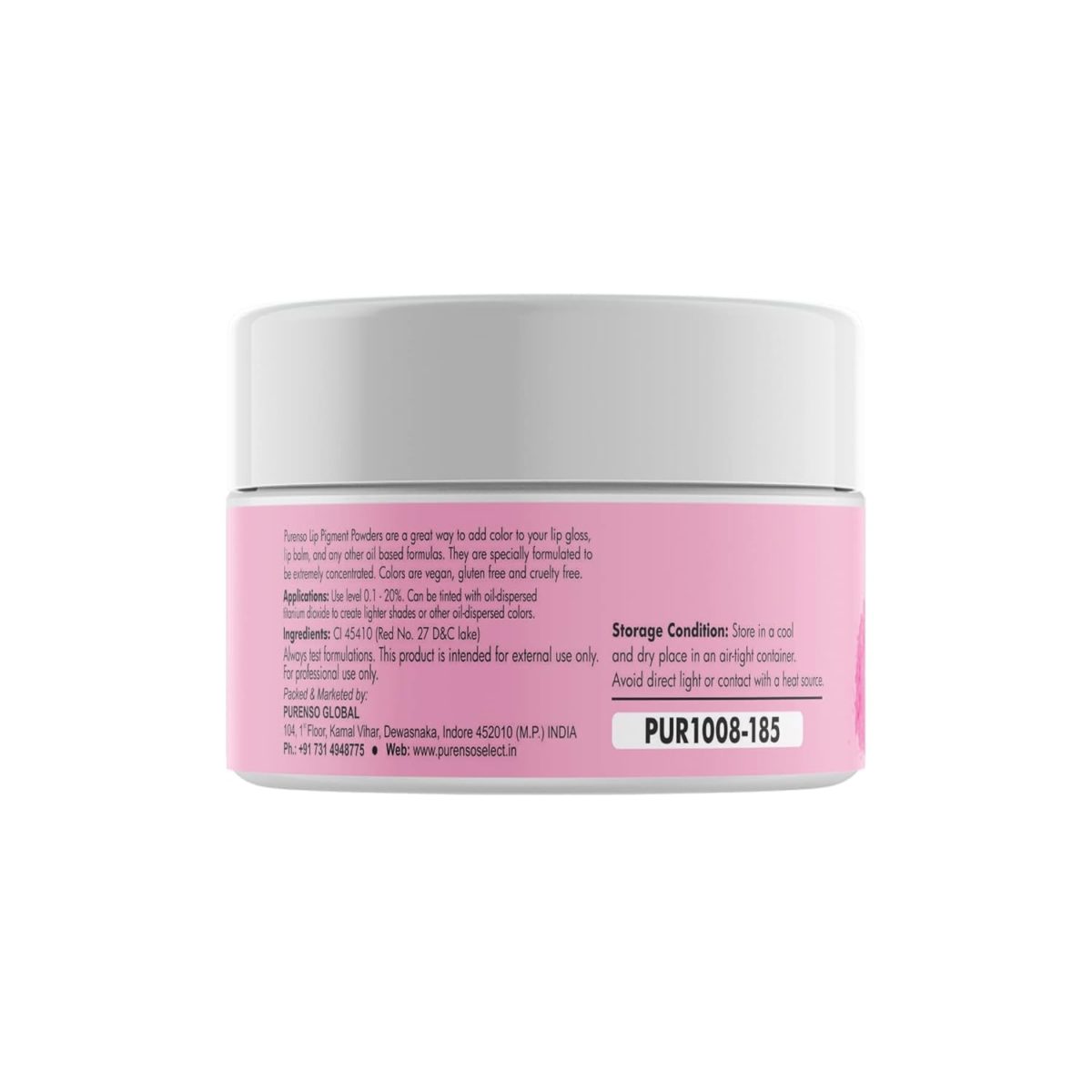 PURENSO Select - Glossy Lip Pigment Powder - Hot Pink (10g x 1 Jar) - Image 2