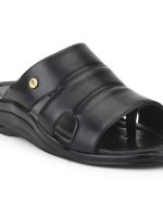 Liberty Coolers 7123-510 Casual Slippers For Men - Black, PU Slip-on Slipper - Stylish Footwear for Travel, Office & Home - Soft Padded Sole - Lightweight and Durable - Outdoor Chappal for Man - Image 5