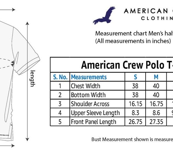 AMERICAN CREW Men's Polo T-Shirt with Pocket Tshirts