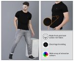 Dollar Super Combed Cotton Mens Assorted Pack of 2 Solid T-Shirt - Image 5