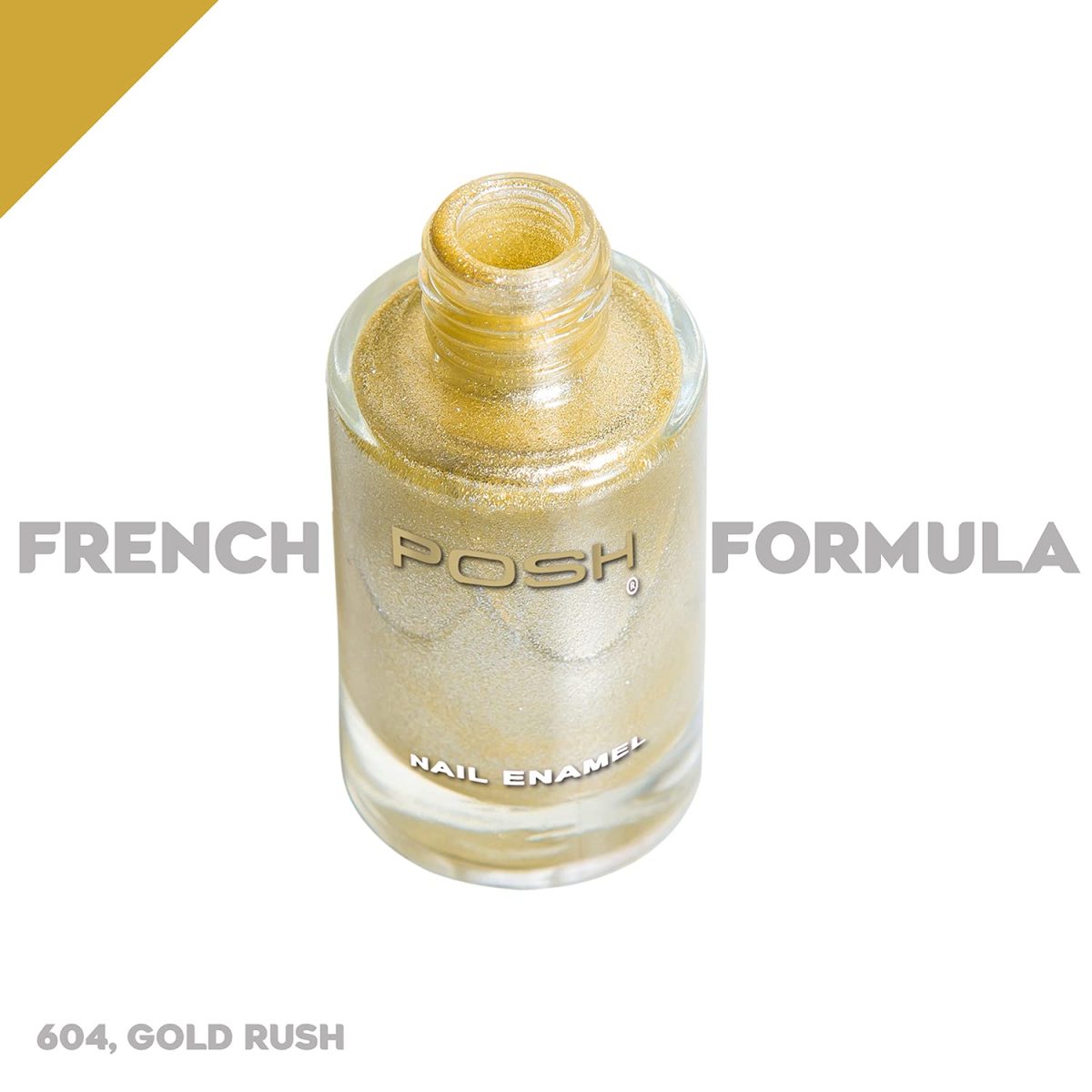 Posh HIGH GLOSS QUICK DRY Finish NAILPOLISH SILVER GOLDEN ROSEGOLD STEEL GREY, 9 ml - Image 6