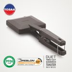 Tosaa - TSTDUET Duet 2-Cut Gas Sandwich Toaster Non-Stick Aluminium | Compatibility with Gas Stoves | Flame-Proof Design | Heat-Resistant Handle | Sandwich Maker | Black - Image 4