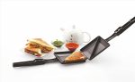 Tosaa - TSTDUET Duet 2-Cut Gas Sandwich Toaster Non-Stick Aluminium | Compatibility with Gas Stoves | Flame-Proof Design | Heat-Resistant Handle | Sandwich Maker | Black - Image 2