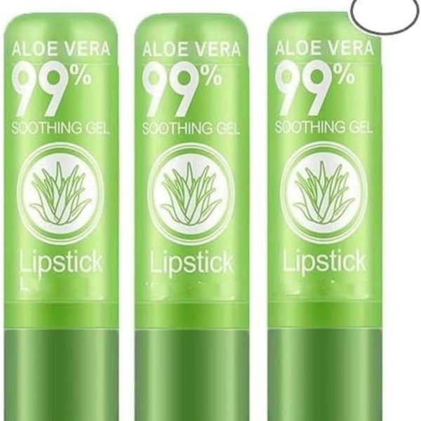 Aloe Vera Color Changing Lipstick Lip Blam, Long Lasting Aloe Vera Lip Gloss Set Aloe Vera Lipstick, Matte Finish - (Pack of 3)