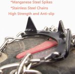 UDee Ice Cleat 10 Spikes Crampons,True Stainless Steel Spikes and Durable Silicone, Crampons for Hiking On Ice & Snow Ground,Mountian. - Image 3
