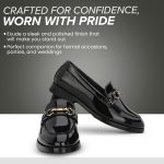 STANPHORD Mens Ascent Formal Shoes |Patent Faux Leather Office Wear Slip-on Shoes | Shinny & Glossy | Buckle Design | Comfortable |Perfect for Formal Wear, Business Casual, and Parties - Image 4