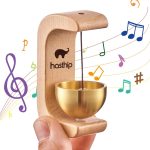 HASTHIP® Beech Wooden Door Chime with Brass Bell, Dopamine Door Bell for Home, Self-Adhesive Magnetic Doorbell, Serene Acoustic for Home & Shop, Shopkeepers Door Chime, Ideal Housewarming Gift - Image 8