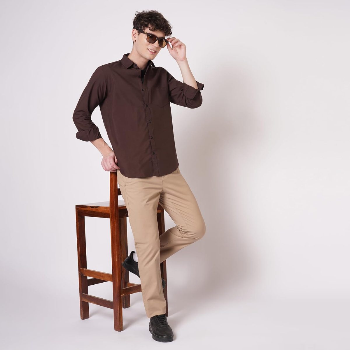 TB Trybuy.in Exclusive Solid Full Sleeve Plain Shirt for Men ZZX_594 - Image 6
