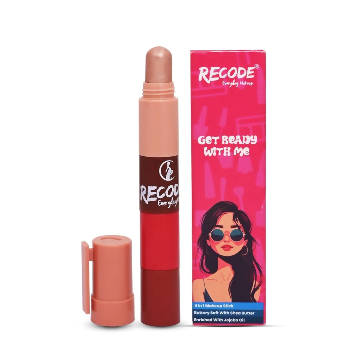 Recode Get Ready With Me 4 in 1 Makeup Stick - Everyday Makeup -6.4G - Image 4