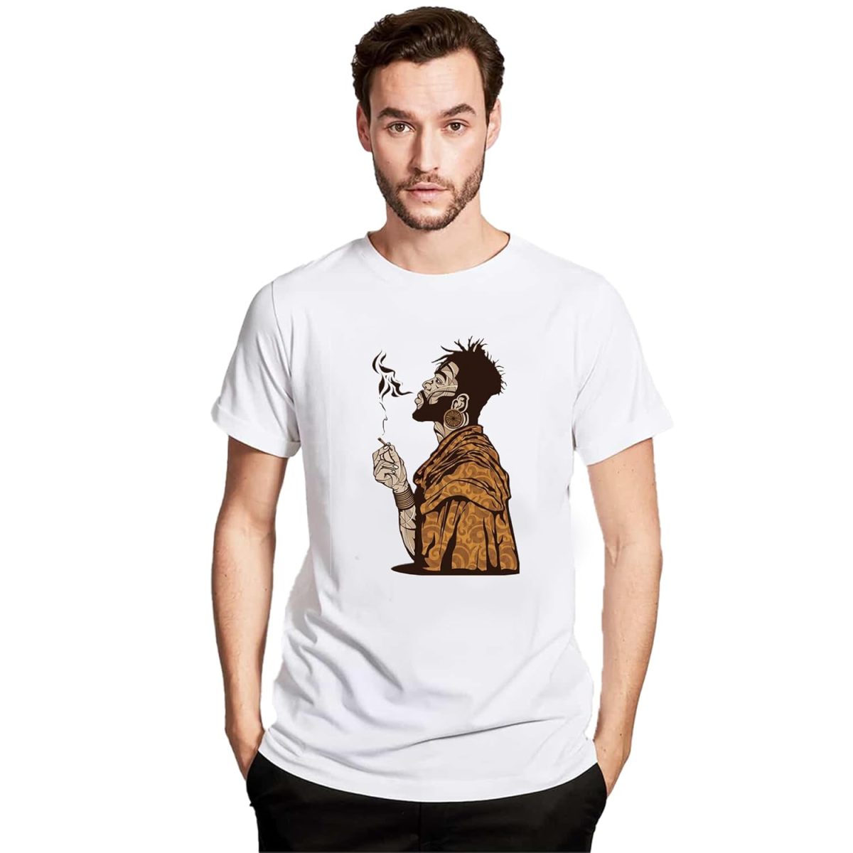 Ruby Fabrics Linings Hookah Boy Swag Printed T-Shirt