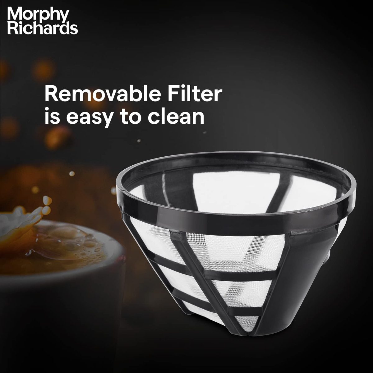 Morphy Richards Europa Drip Espresso Coffee Machine For Home|600W Drip Coffee Maker|6-Cups Capacity*|Anti-Drip Function|Dry Heat Protection|Warming Plate|2-Yr Warranty By Brand|Black - Image 5