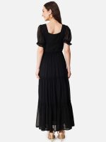 Femvy Designer Georgette Solid Gown for Women 761 - Image 2