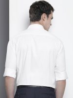 The Indian Garage Co Men's Cotton Slim Fit Solid Full Sleeves Cutaway Collar Formal Shirt - Image 7