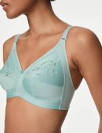 Marks & Spencer Womens Cotton Blend Embroidery Non Padded Wired Total Support Full Cup Bra - Image 4