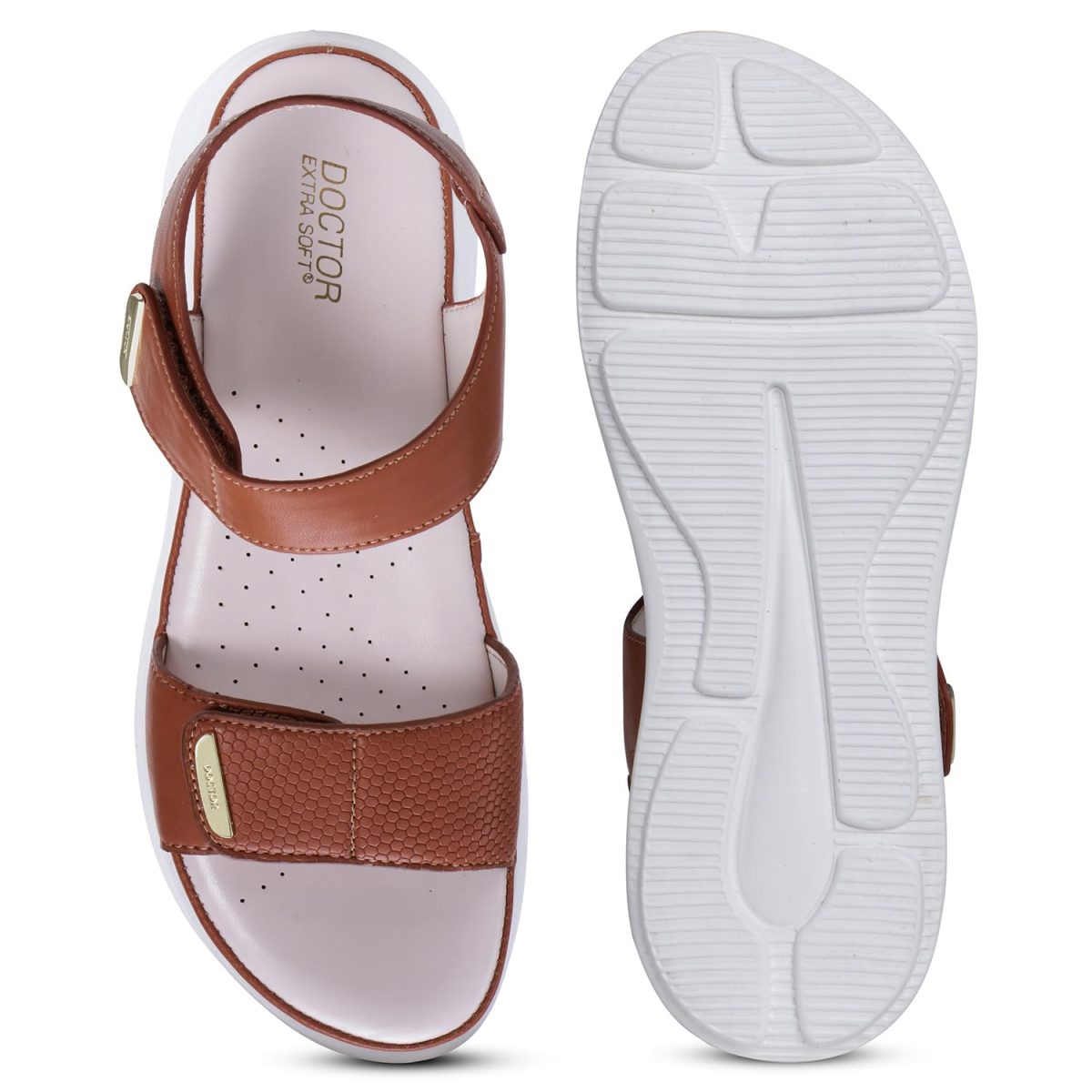 DOCTOR EXTRA SOFT Women's Ultra Lightweight Sandals with Memory Foam Cushion|Stylish & Comfortable|Casual & Non-Slip|Diabetic & Orthopedic Flip Flops with Adjustable Strap Ladies & Girls New-D-610 - Image 7