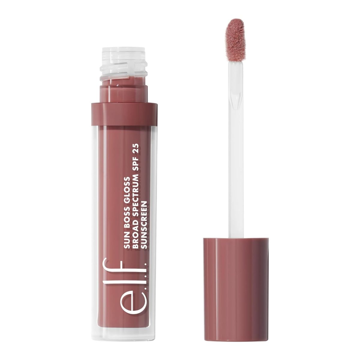 e.l.f. Sun Boss Gloss Spf 25, Pigmented Lip Gloss For A High-Shine Finish, Moisturizing & Conditioning Formula, Vegan & Cruelty-Free, It's Your Mauve, Glossy, Liquid, All