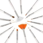 First Try Nail Art Painting Brush Set | Acrylic UV & Poly Extension Gel Drawing Polish Brush Tool Kit | Tips Builder Design Dotting Brushes DIY | Nail Art Decoration Accessories – 15 Pcs. (Pink) - Image 2