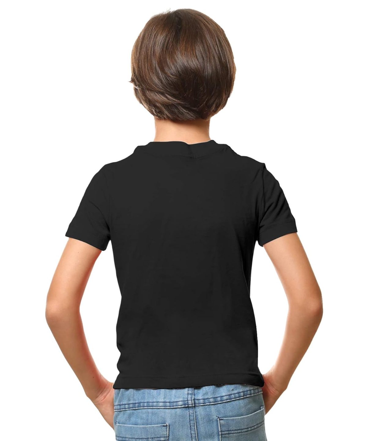 THREADCURRY Crazy Happy People | Funny Motivational Inspirational Quote Cotton Graphic Printed Tshirt for Boys Black - Image 2