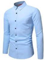 Yugnik Men's Slim Fit Beige Color Cotton Blend Formal Shirt - Image 2