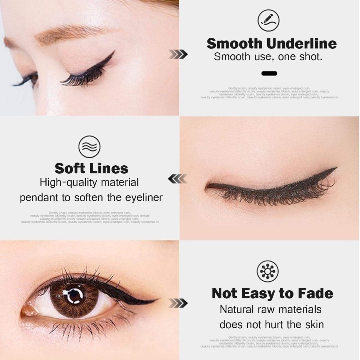 Facejewel Eyeliner Stamp Wingliner, Dual-ended Eyeliner Stamp, Waterproof & Star Shape Stamps Tattoo Eyeliner Makeup Tools for Women Girl - Image 5