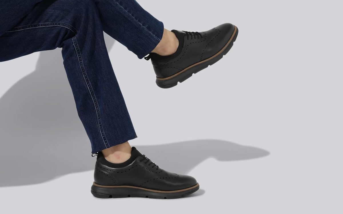 Neeman's Crossover Brogues for Men | Faux Leather (PU) on Mesh Base | Comfortable Semi-Casual Oxfords - Image 3
