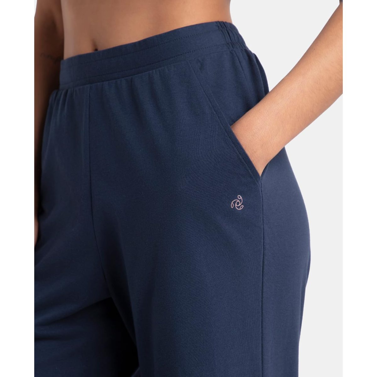 Jockey A158 Women's Super Combed Cotton Rich Straight Fit Mid Rise Wide Leg Pants - Image 6