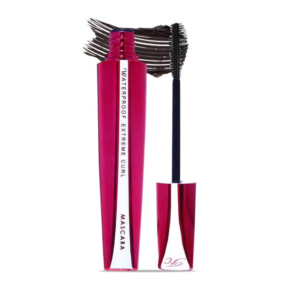 FASHION COLOUR Platinum Waterproof Mascara | Super Dense | Double Effect Silicon Brush | Extreme Curl | Waterproof | Volumising | Long Lasting | Extreme Black | Smudeproof | BLACK 8G