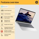 HP Laptop 14, AMD Ryzen 5 7520U, 14-inch (35.6 cm), FHD, 8GB LPDDR5, 512GB SSD, AMD Radeon Graphics, FHD Camera w/Privacy Shutter, Backlit KB (Win 11, MSO 2021, Silver, 1.4 kg), em0026AU - Image 7