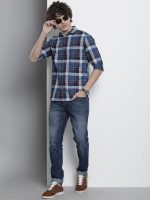 The Indian Garage Co Men's Cotton Regular Fit Checkered Full Sleeves Cutaway Collar Casual Shirt - Image 5