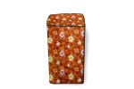Stylista Washing Machine Cover Compatible for Whirlpool 9.5 kg semi Automatic ACE 9.5 XL Floral Pattern Orange - Image 6