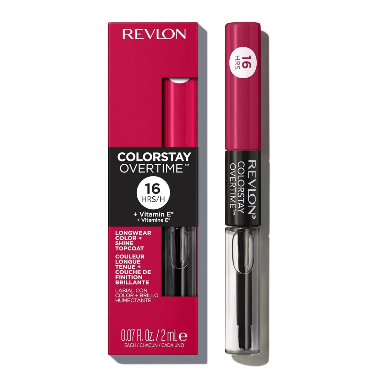 REVLON Colorstay Overtime Lipcolor, Long-wearing, Shiny Lip color, Kiss proof & Smudge Proof. 99% Moisturizing ingredients, Non Stop Cherry - (010) - Image 5