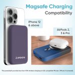 Ambrane MagSafe Wireless 10000mAh Fast Charging Power Bank, Strong Magnet, 22.5W Output for iPhone 12 & Above, Android & Other Qi Enabled Devices, Premium Rubberized Coating (Aerosync Snap, Yellow) - Image 5