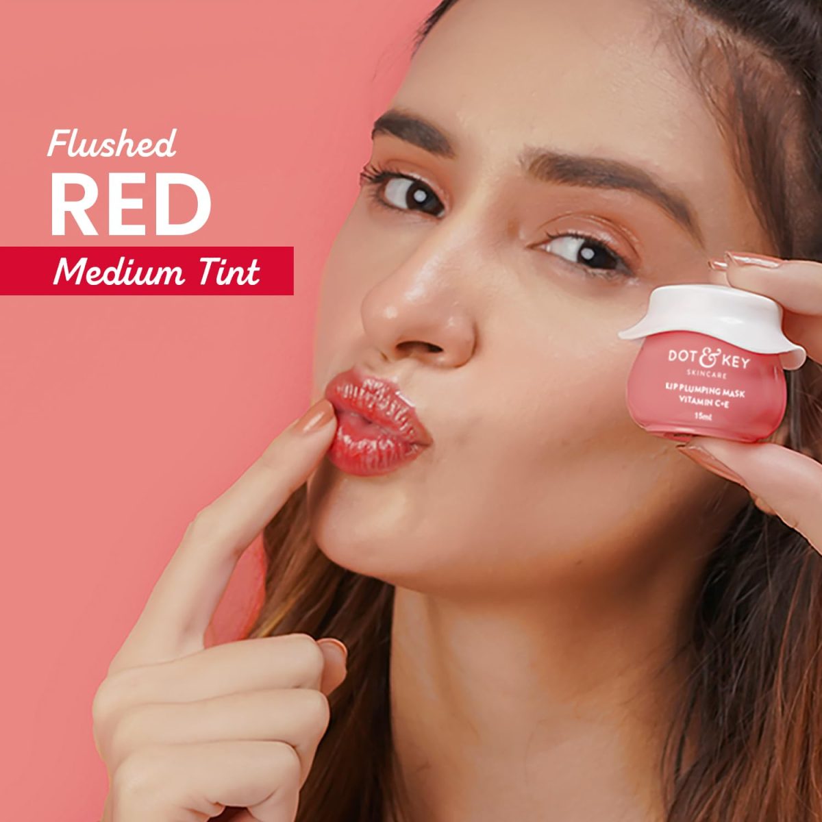 DOT & KEY Lip Plumping Mask With Shea Butter & Vitamin C + E For Naturally Glowing Lips | Smoothes Flaky & Dry Lips | Lip Mask For Soft,Smooth&Plump Lips | (Lingonberry)|15Ml - Image 5