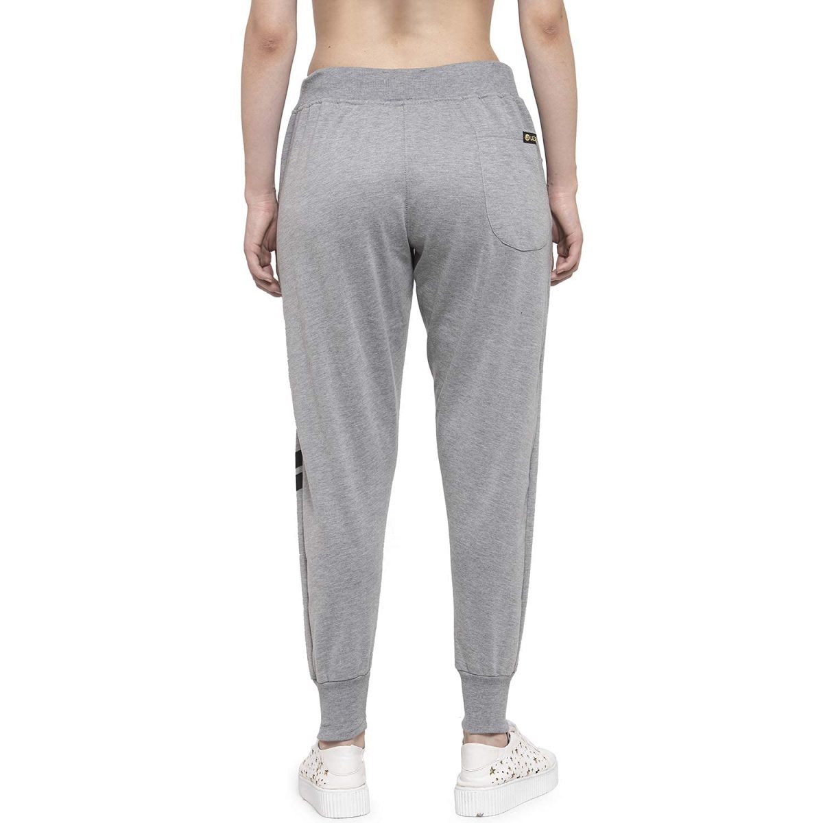 UZARUS Women's Cotton Slim Fit Joggers Track Pants with 2 Zippered Pockets - Image 4