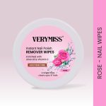 VERYMISS Nail Polish Remover Wipes I Acetone Free | Vitamin E | vegan | Cruelty Free I Nail Polish Removal Wipes Upto 10 Nails (24 Wipes, Rose) - Image 2
