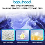 Babyhood Foldable Washing Machine Mini Washer High Capacity with Modes Deep Cleaning for Under Garments and Baby Clothes, Small Foldable Washing Machine - Image 9